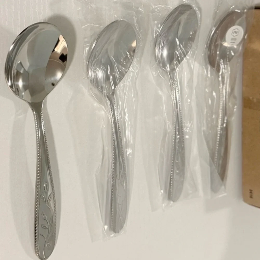 Set of 4 Amalia Round Soup Spoons by Princess House - NIB